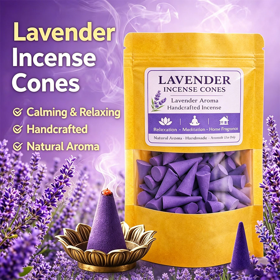 Home Fragrance Lavender - Premium lavendel aromatherapiekegels, natuurlijk handgemaakt, lavendelgeur,