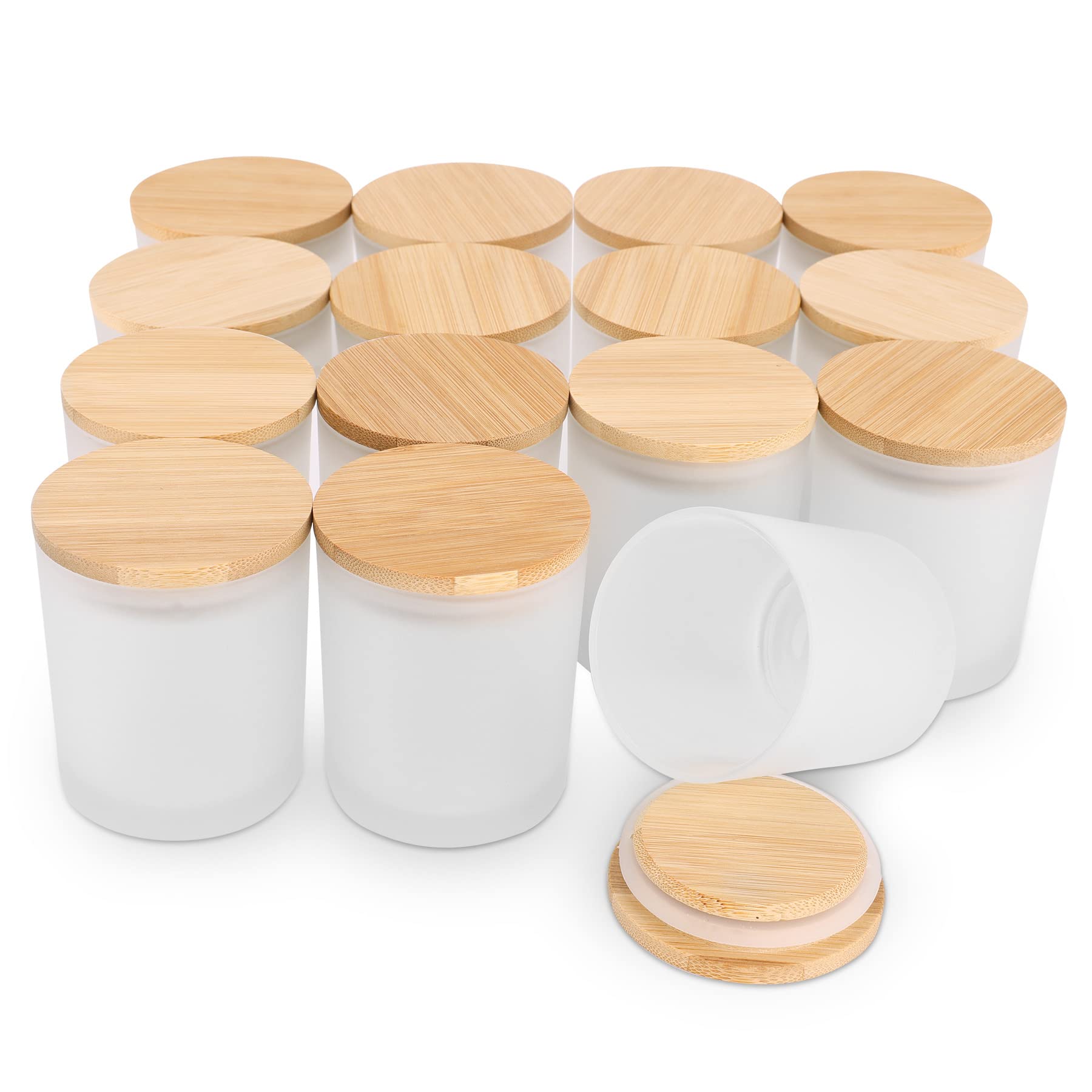 Amber Jar Candle - 6-Pack 6Oz Mat Amber Glazen Kaarsenpot