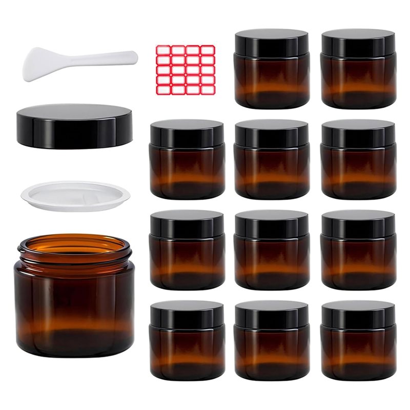 Amber Jar Candle - Lekvrije binnendeksels, 12 stuks 2 oz