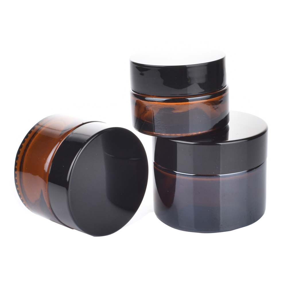 Amber Jar Candle - Amberkleurige glazen pot Lichtbestendige huidverzorging Gezichts-/handcrème/gelmasker