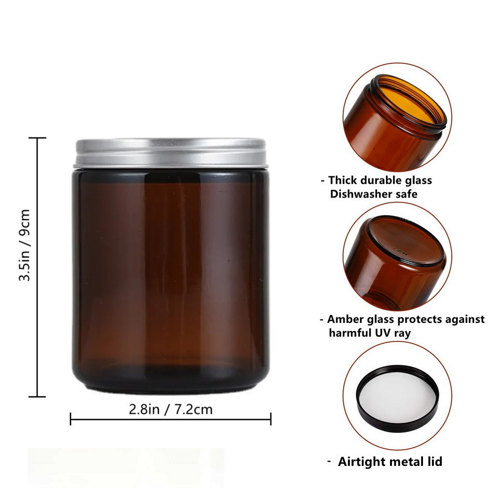 2Pcs 8 Oz Lege Kaars Jar Ronde - Amber Jar Candle recensie en prijs