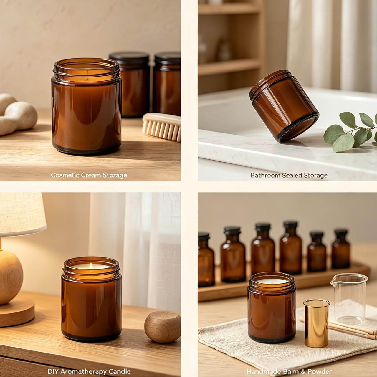 30 stuks 8oz amber glazen pott - Amber Jar Candle recensie en prijs